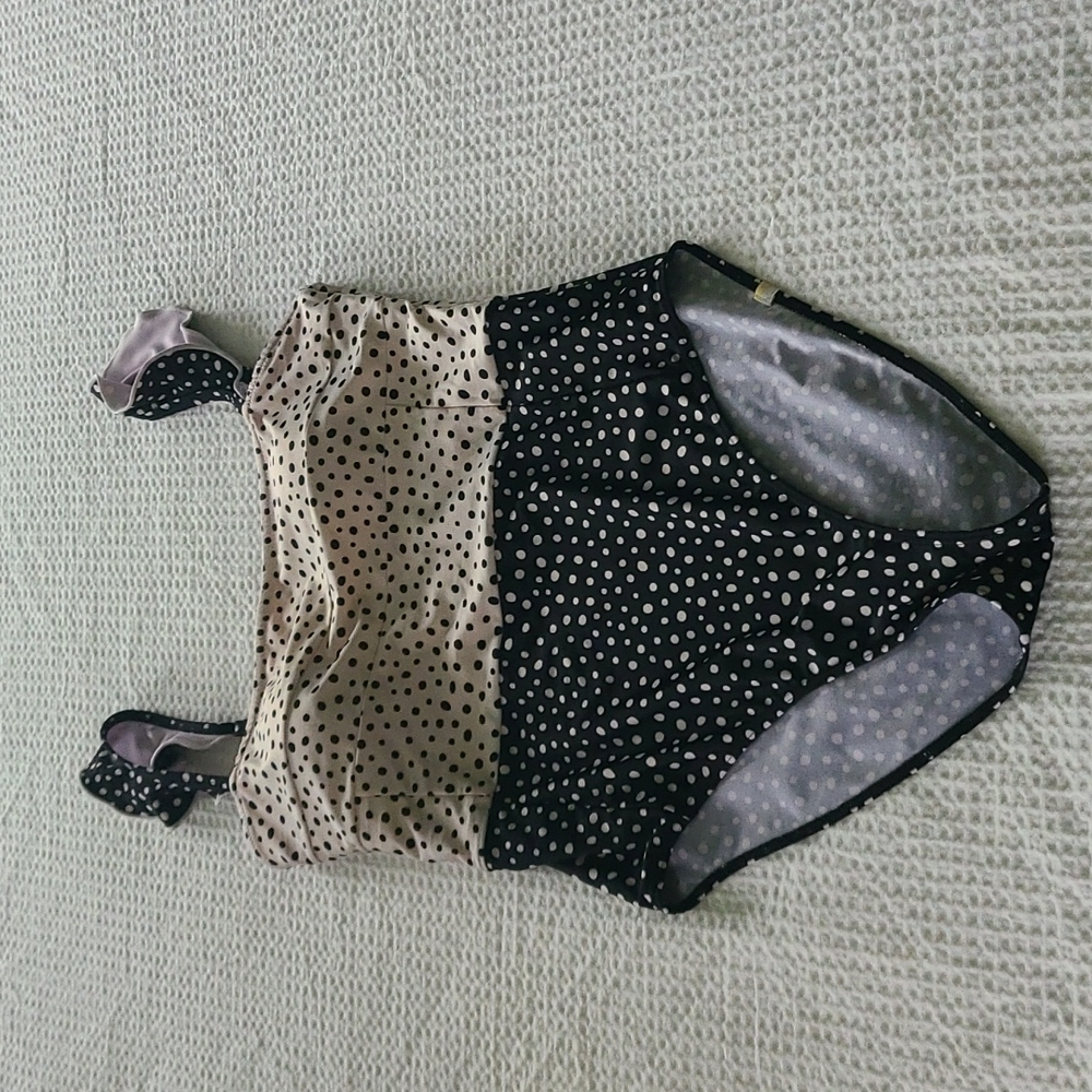 Summersalt ruffle oasis black dot 10 one piece swimsuit